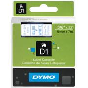 DYMO D1 Tape 9mmx7m Blå Tekst/Hvid Tape