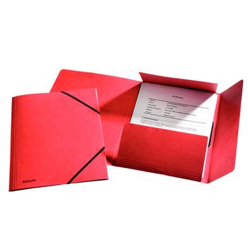 ESSELTE 3-flap Folder w/elastic  A4 red (1326515*25)