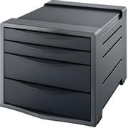 ESSELTE Förvaringsbox Europost 4 Lådor svart 