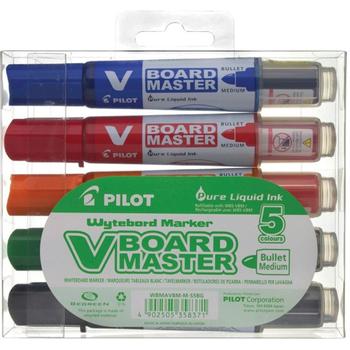 PILOT WB marker V-Board Master Ass. farver Etui/5 (358371)