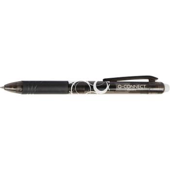 QConnect ballpen 0,7 mm Sort m/sletbar blæk (KF18624*10)