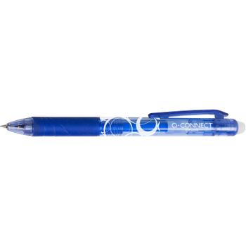 QConnect ballpen 0,7 mm Blå m/sletbar blæk (KF18625*10)