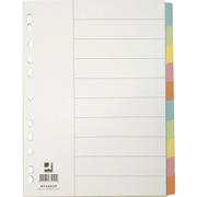 QConnect faneblade 10-delt Flerfarvet A4 karton