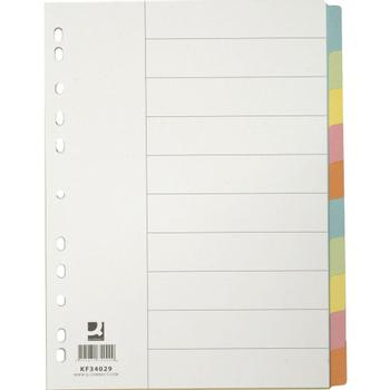 QConnect Faneblade A4 10-delt Karton (KF34029)