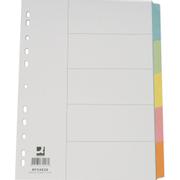 QConnect faneblade 5-delt Flerfarvet A4 karton