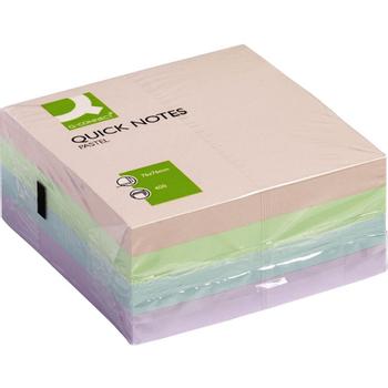 QConnect kubus 400 bl. Flerfarvet/ Pastel 76x76mm (KF01347)