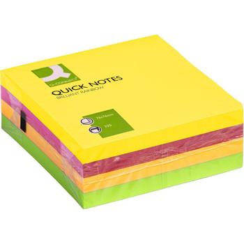 QConnect kubus 320 bl. Flerfarvet/ Neon 76x76mm (KF01348)