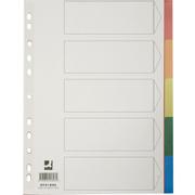 QConnect faneblade 5-delt Flerfarvet A4 plast