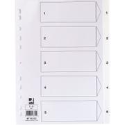 QConnect Register A4 1-5 Hvid Plast