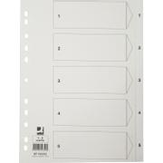 QConnect register 1-5 Hvid A4 karton