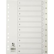 QConnect register 1-10 Hvid A4 plast
