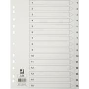 QConnect Register A4 1-15 Karton Hvid