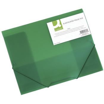 QConnect elastikmappe PP Grøn folio (KF02313)