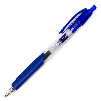 QConnect kuglepen m/ gummigreb Blå 0,4 mm Trax (KF04396*12)