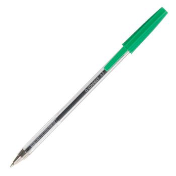 QConnect kuglepen m/hætte Grøn 0,7 mm Stick (KF34045*20)