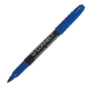 QConnect permanent marker Rund spids 1 mm blå (KF02301*10)