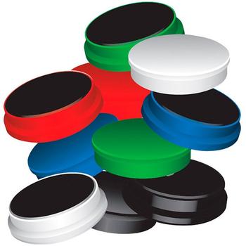 QConnect Magneter 35 mm rund ass. 10 stk. (KF02649)