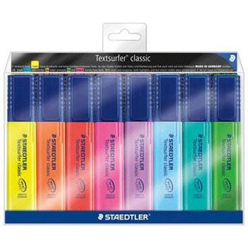 STAEDTLER Textsurfer Classic overstregningstuscher sampak med 8 assorterede farver (364WP8)