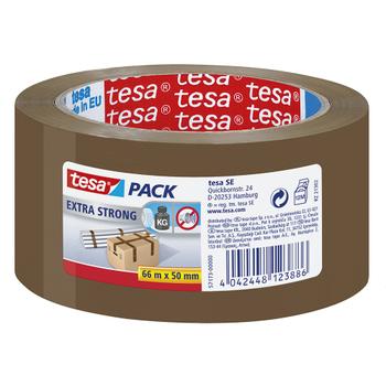 TESA Emballagetape 57173 Brun 50mmx66m PVC (57173-00000-03*6)