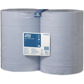 TORK 128408 Basic W1 2lags aftørringspapir blå (128408)