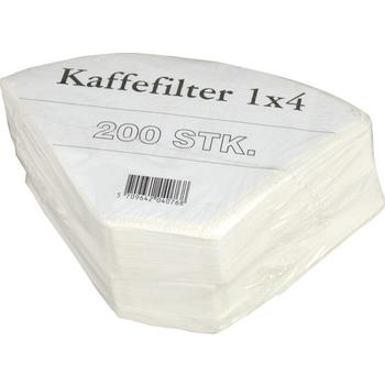 MH-LINE Kaffefilter 1x4  hvid Pk/200 stk (4076-1)