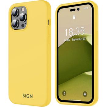 SIGN Liquid Silicone Case for iPhone 14 Pro Max - Yellow (SN-SIL14PMGul)
