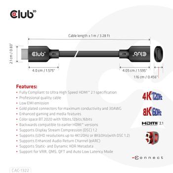 CLUB 3D Ultra High Speed Hdmi (CAC-1322)