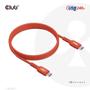 CLUB 3D USB2 Type-C Bi-Directional USB-IF Certified Cable Data 480Mb PD 240W 48V/5A EPR M/M 4m/13.13 ft (CAC-1515)