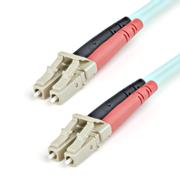 STARTECH 1M 10GB AQUAMULTIMODE 50/125 DU PLEX FIBER PATCH CABLE LC/LC CABL