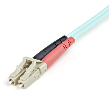 STARTECH 1M 10GB AQUAMULTIMODE 50/125 DU PLEX FIBER PATCH CABLE LC/LC CABL (A50FBLCLC1)