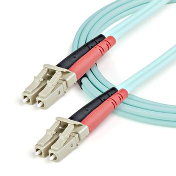 STARTECH 1M 10GB AQUAMULTIMODE 50/125 DU PLEX FIBER PATCH CABLE LC/LC CABL (A50FBLCLC1)