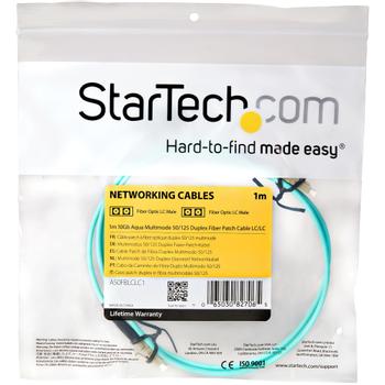 STARTECH 1M 10GB AQUAMULTIMODE 50/125 DU PLEX FIBER PATCH CABLE LC/LC CABL (A50FBLCLC1)
