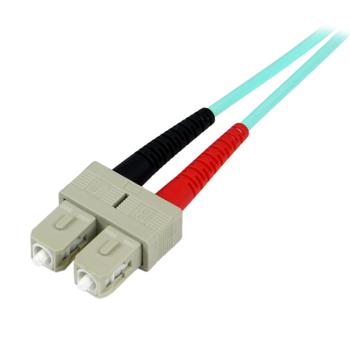 STARTECH 2M 10 GB AQUA MULTIMODE 50/125 LSZH FIBER PATCH CABLE LC - SC CABL (A50FBLCSC2)