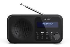 SHARP batteridrevet DAB-radio med Bluetooth