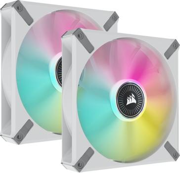 CORSAIR iCUE ML140 RGB ELITE Premium PWM Dual Fan Kit White (CO-9050119-WW)