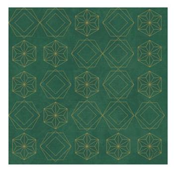 * Frokostserviet Duni 3-lags Gilded start 40x40cm, grøn pk/ (125132*6)