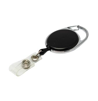 * Yoyo-holder krom/ plast Sort Med strop (228311*50)