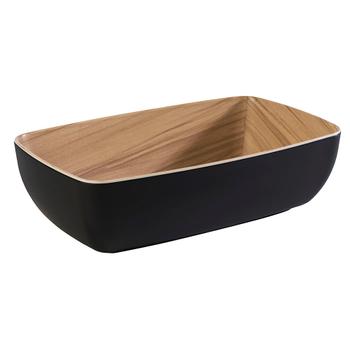 * Skål melamin 1,8 l sort/træ Frida 165 x 162 mm H 75 mm (23272901)