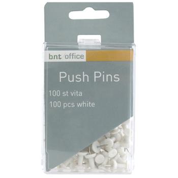 * Kortnåle Push-pin Hvid æsk/100 (745607*12)