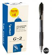 PILOT G2 gelpen 0,7mm sort 20stk
