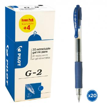 PILOT G2 gelpen 0,5mm blå 20stk (516439)
