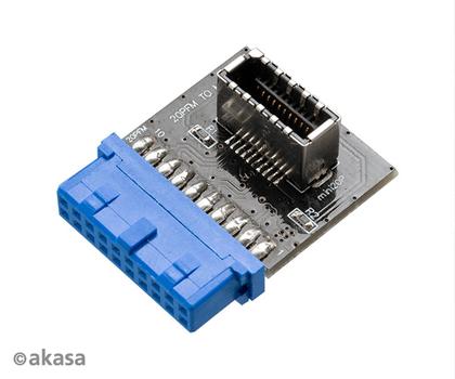 AKASA 20-pin USB 3.1 internal connector (AK-CBUB51-BK)
