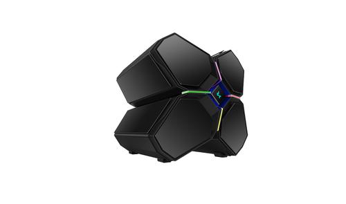 DEEPCOOL Quadstellar Infinity - Kabinet - Cube - Sort (R-QUADSTELLAR-G-1)