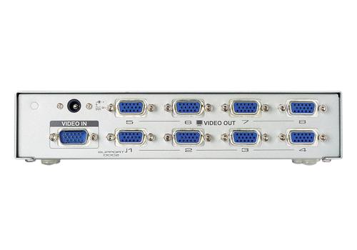 ATEN VGA-splitter,  1-8, 1280x1024,  HD15 ha - 4xHD15ho (VS-98A)