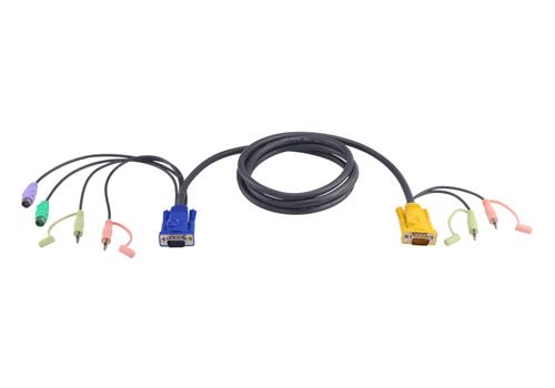 ATEN KVM kabel VGA, PS2 og audio, 1,8 m (2L-5302P)