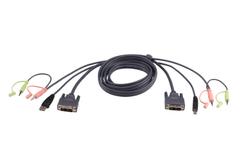 ATEN KVM kabel DVI-D (DL) + USB, 1,8 m USB, DVI, Minijack - USB, DVI, Minijack