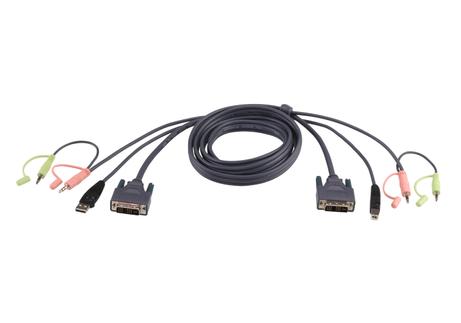 ATEN 2L-7D02UI - video- / USB / audio-kabel - 1.8 m (2L-7D02UI)
