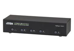 ATEN VGA-Switch 4 datamas til 1 skjerm,HD-15 hu/ha, 3,5mm, RS232,svart