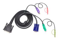 ATEN KVM kabel type K   1,8m DB25 - Minija, PS/2, VGA. 2L-1701P