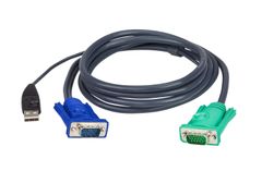 ATEN KVM-kabel SPHD15 ha till HD15 ha & USB, 2m